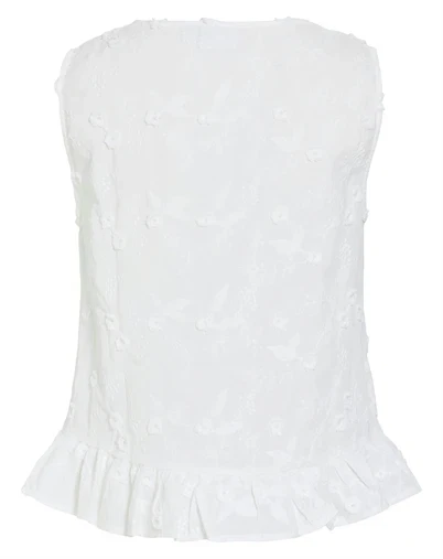Vila - VISimone V-Neck Top - Snow White